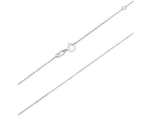 9K WHITE GOLD FINE CABRACELETE CHAIN 40-45cm