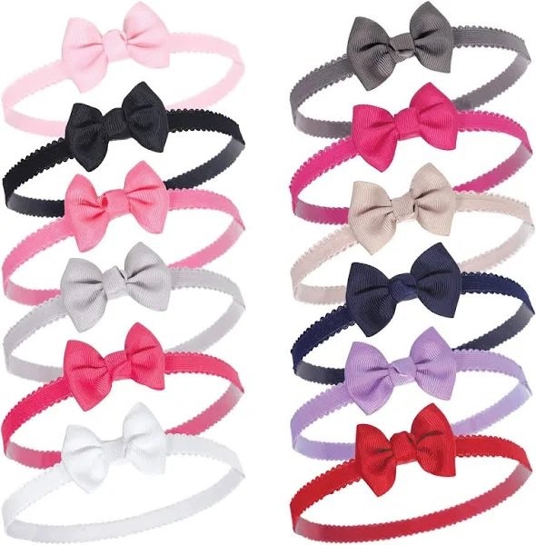 HUDSON Baby Cotton and Synthetic Headbands, Size 0-24 Months, Assorted, One