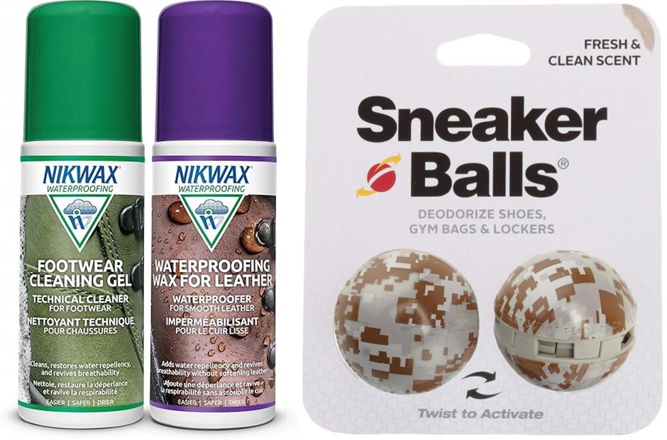 NIKWAX Smooth Leather Footwear Clean/Waterproof Duo Pack + SOF SOLE Sneaker