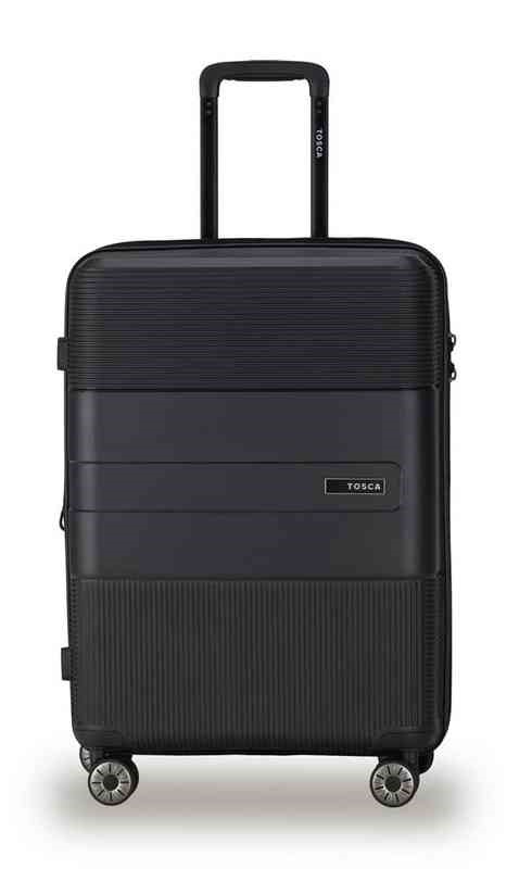 TOSCA Orion Medium Hard Trolley Luggage, 65cm Case, Black NB: minor use
