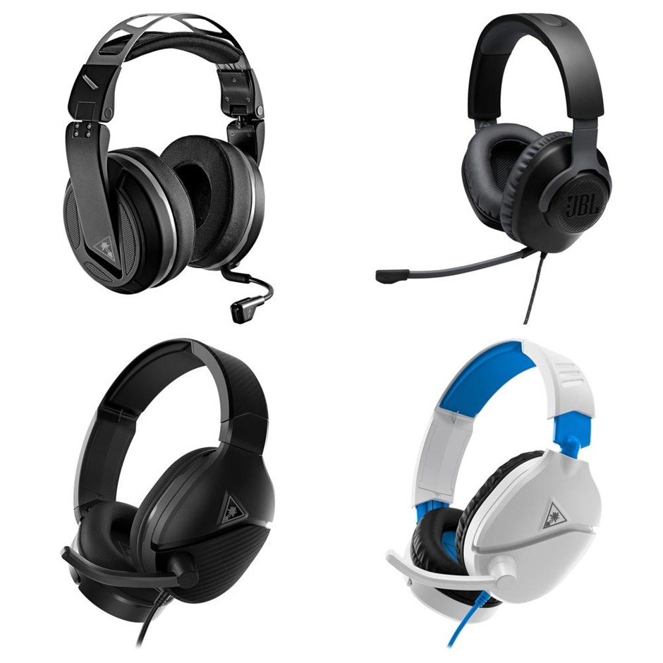 4 × Assorted Gaming Headsets. Incl: 1 × Turtle Beach Elite Atlas Aero Wirel