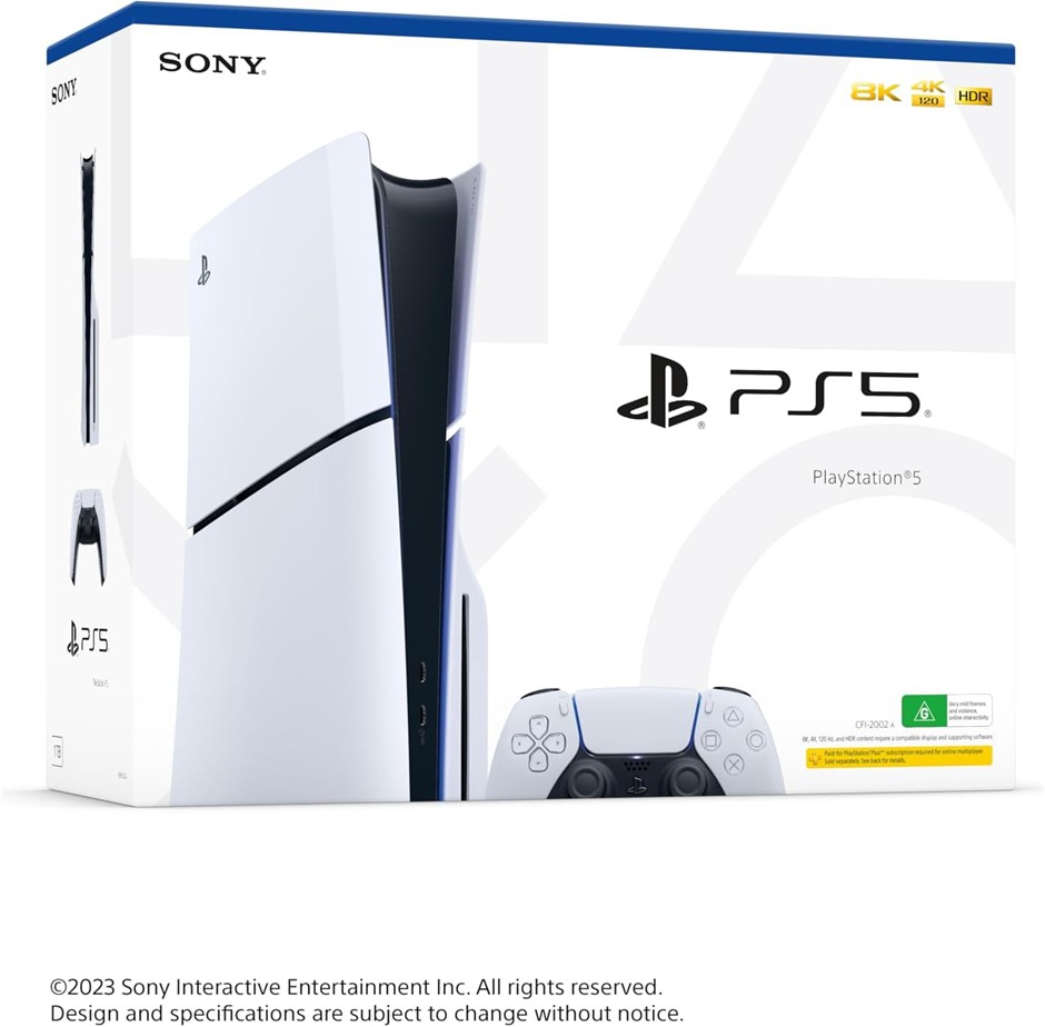 SONY PLAYSTATION 5 Console, c/w Remote Controller, White, 1TB. NB: Used, Mi