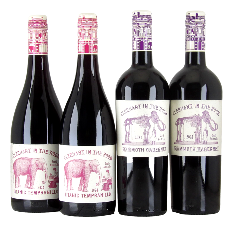 Mixed Elephant in th Room Red Wine Pack (4x 750mL), South Australia