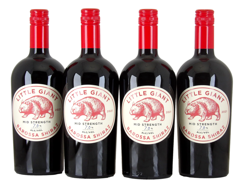 Little Giant Midstrength Shiraz 2021 (4x 750mL), South Australia