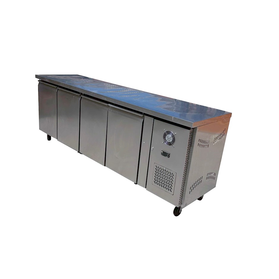 FED 4 DOOR UNDER BAR FRIDGE STAINLESS STEEL CONSTRUCTION