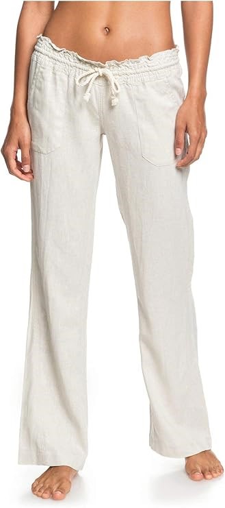 ROXY Women's Oceanside Pant, Size M, Stone (SEZ0), ARJNP03006. Buyers Note