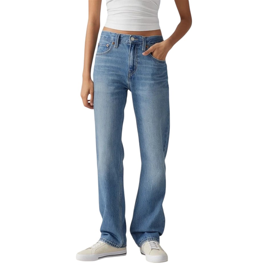 LEVI'S Women's Low Pro Straight Jean, Size 27, 100% Cotton, RoughDiamond-Me