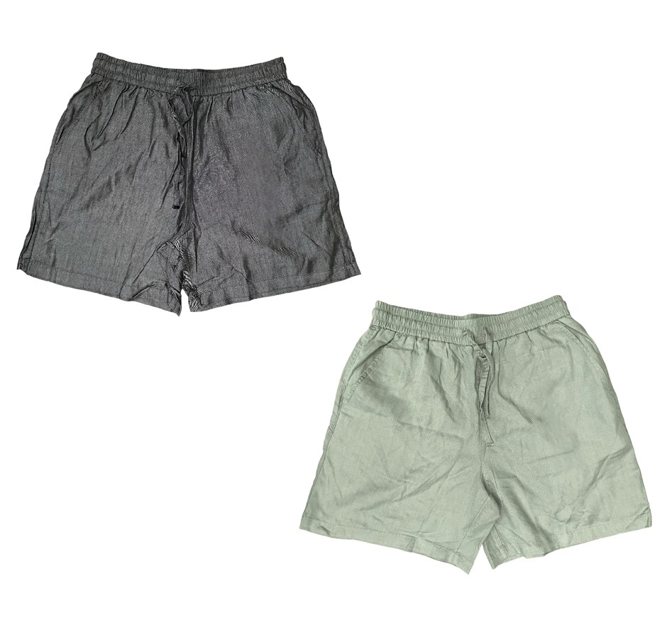 2 x ADVENT Women's Shorts, Size L, 100% Lyocell, Black & Khaki, 217088. Bu