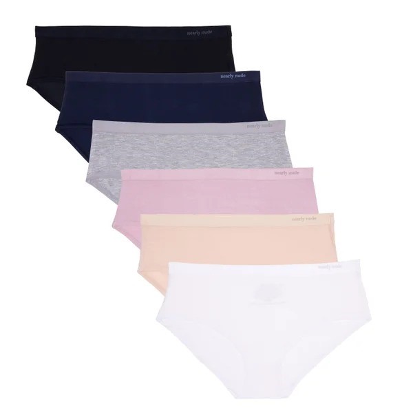 16 x NEARLY NUDE Women's Modal Hipster Underwear, Size L, Assorted Colours.