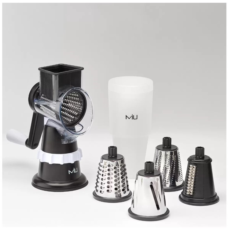 MIU Rotary Food Grater With 5 Replaceable Drums. NB: Minor Use.