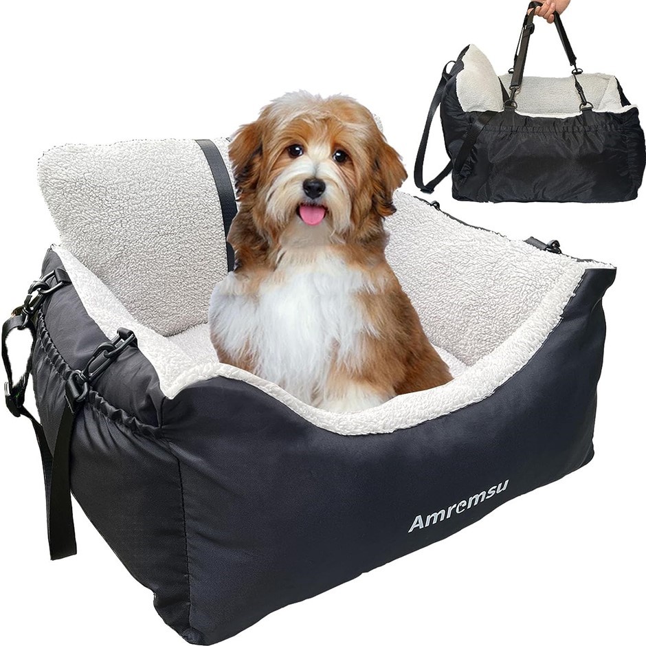 AMREMSU Small Dogs Car Seat Under 25, Fully Detachable and Washable Ultra S