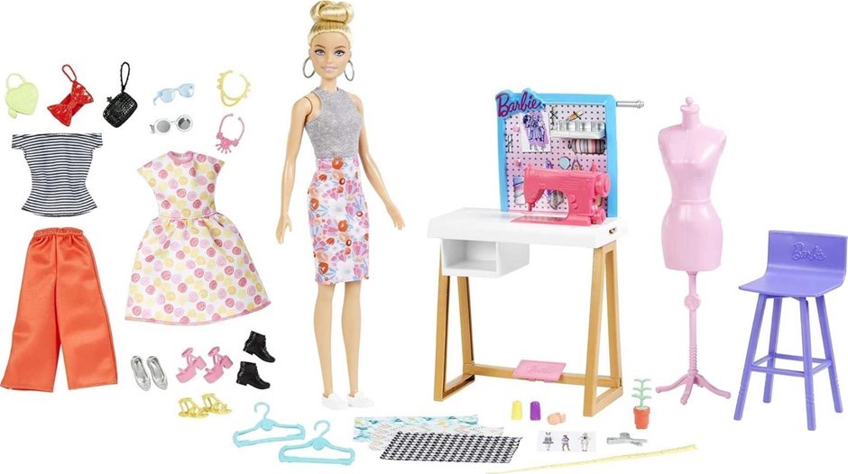 MATTEL Barbie Fashion Designer Doll and Studio, 12-Inch. Buyers Note - Dis