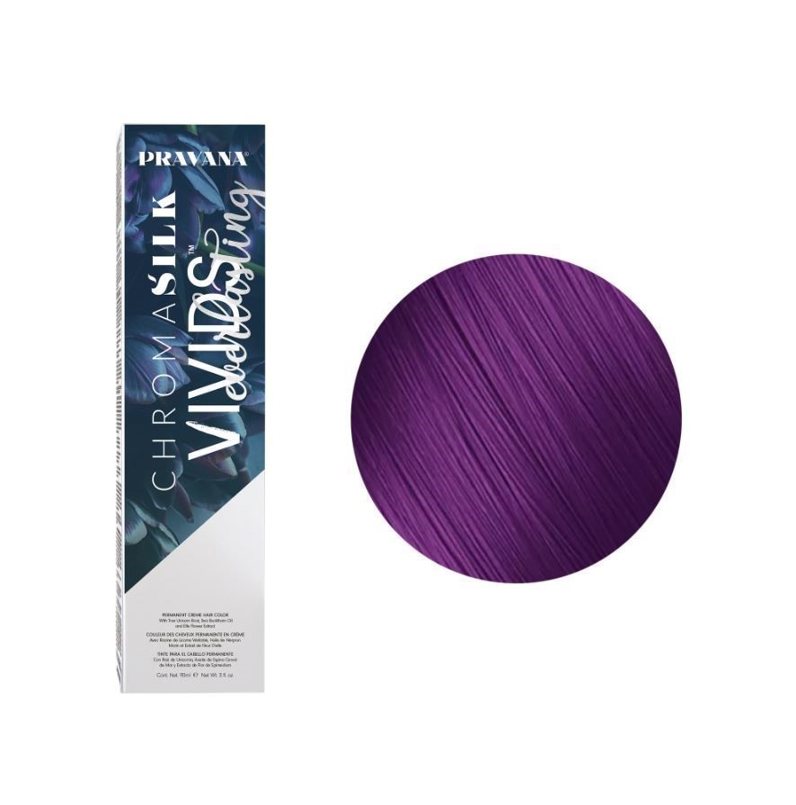 2 x PRAVANA Chromasilk Vivids Everlasting Permanent Creme Hair Colour, Viol