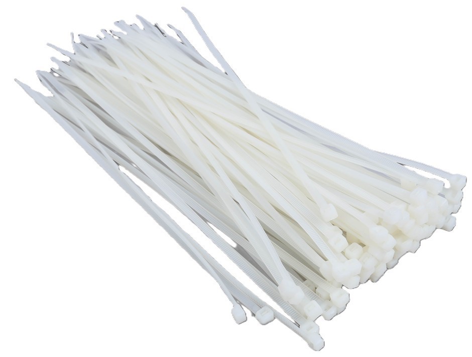 4 x Packs of 100pc Cable Ties, Size: 4.8 x 300mm, White.
