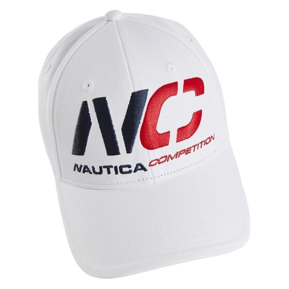 NAUTICA Men's Surge Snapback Cap, White 908, N7GA0121. RRP: $44.95.