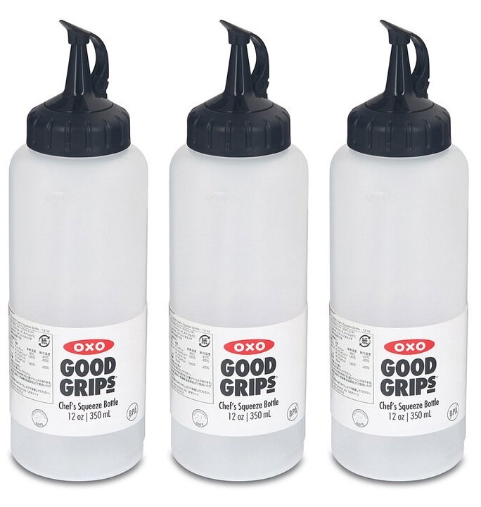 3 x OXO Good Grips Chef's Squeeze Bottle Medium, 350ml