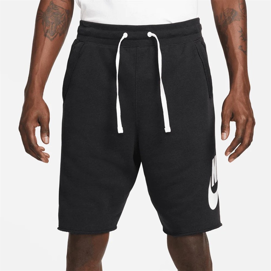NIKE Men's French Terry Alumni Shorts, Black DM6817-010, Size S/P