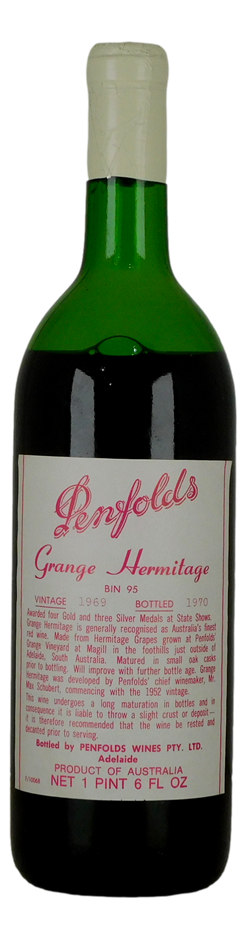 Penfolds Grange Hermitage 1969 (1x 1PT6FLOZ), SA.
