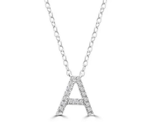 9K WHITE GOLD 'A' 0.06 HI I1 DIAMOND NECKLACE 40+5cm