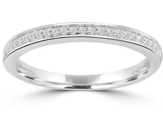 9K WHITE GOLD 0.15CT HI I1 DIAMOND RING