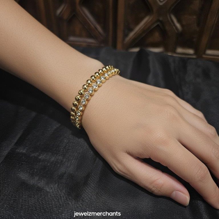 22KGold-filled/Italy Stamped Yellow Gold Filled  Bracelet -17cm