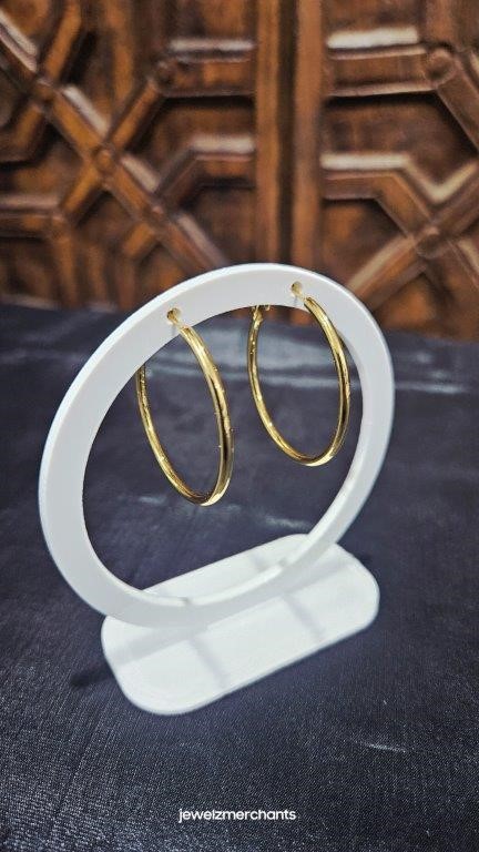 18KGoldFilled/Italy Solid Earring -(Stamped 18K/Italy)-Warranty Quality