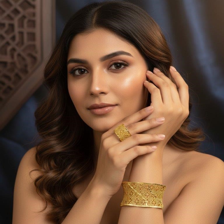 Set 22KGold-filled/Italy Stamped Yellow Gold Filled  Bangle & Ring