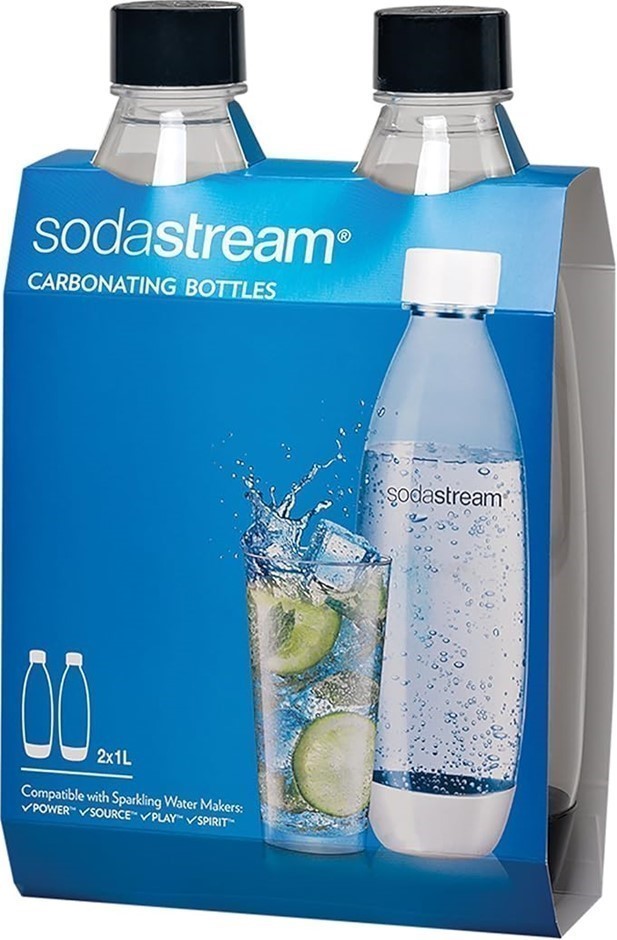 SODASTREAM 2 Pack Slim Carbonating Bottles, Reusable & Dishwasher Safe, BPA