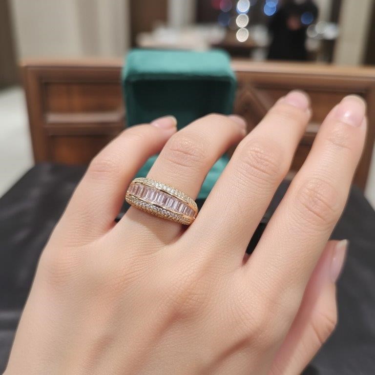 18KGF/Italy Solid Yellow Gold Filled Ring -(stamped)-Warranty Quality-8US