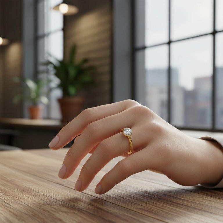 18KGF/Italy Solid Yellow Gold Filled Ring -(stamped)-Warranty Quality-8US