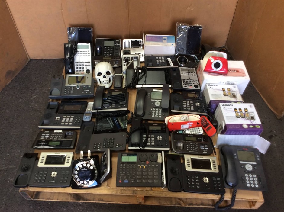 Mixed Brand Desk Phones, Cordless Phones And Office Telephony Equipment