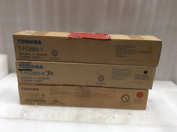 TOSHIBA T-FC505P-M Magenta&T-FC28D-K Black&T-FC28D-Y Yellow Toner Cartridge