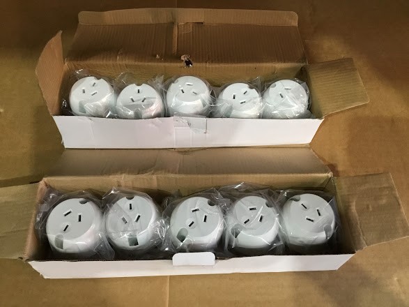 Mix Single Socket Plug Base New (Lot of 10)