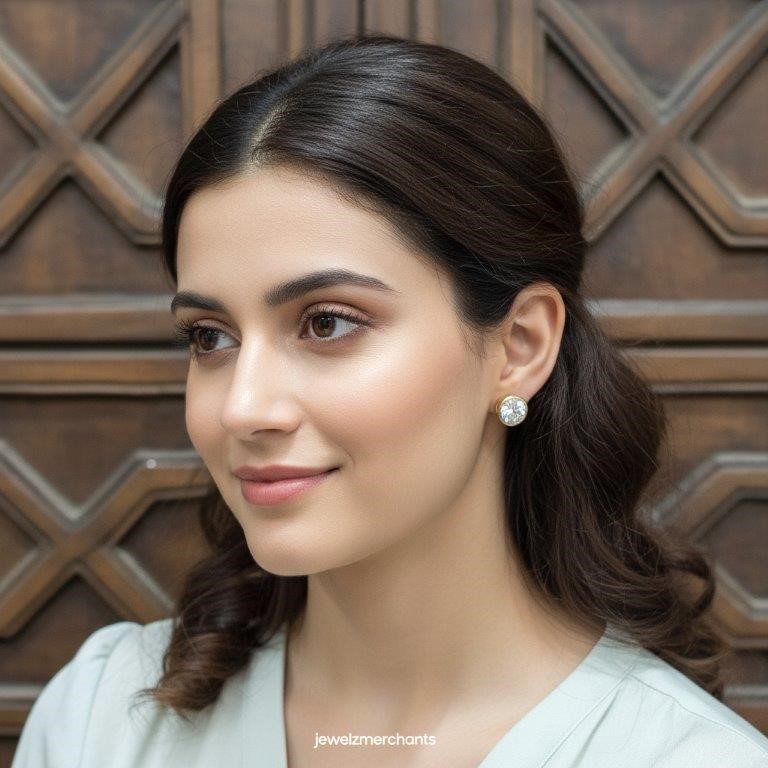 18KGold-filled/Italy Stamped Yellow Gold Filled 4.0ctw Earring & Simulated