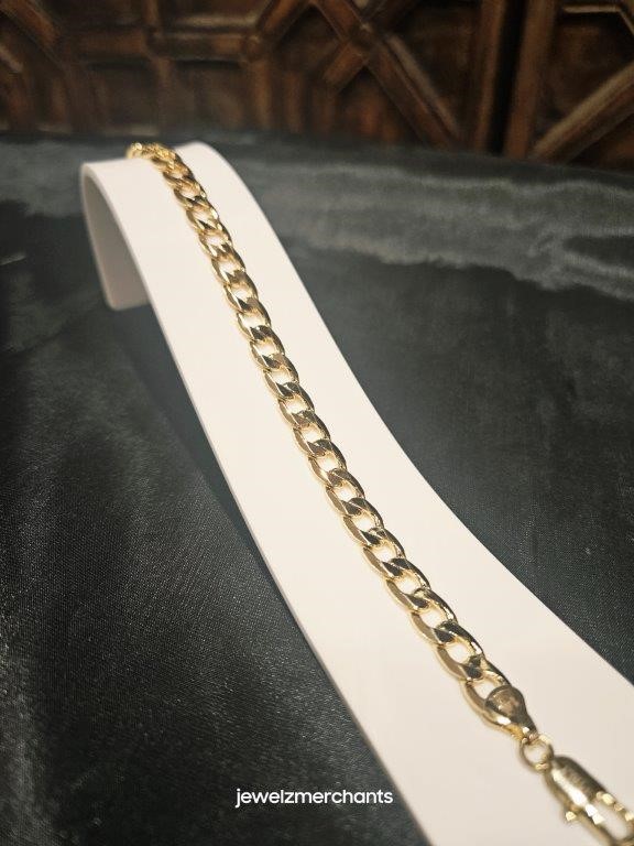 14k/Italy stamped Yellow Gold Filled Cuban Bracelet -19cm