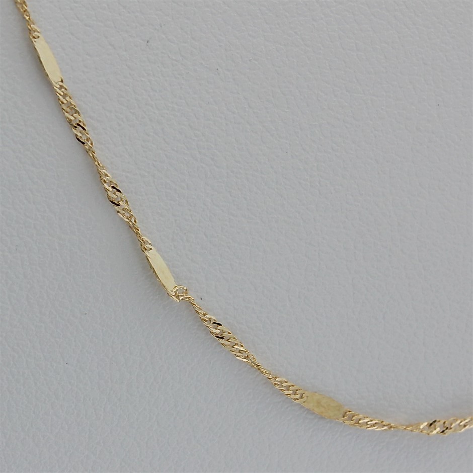 Genuine Italian 9 Karat yellow Gold 50 cm chain necklace