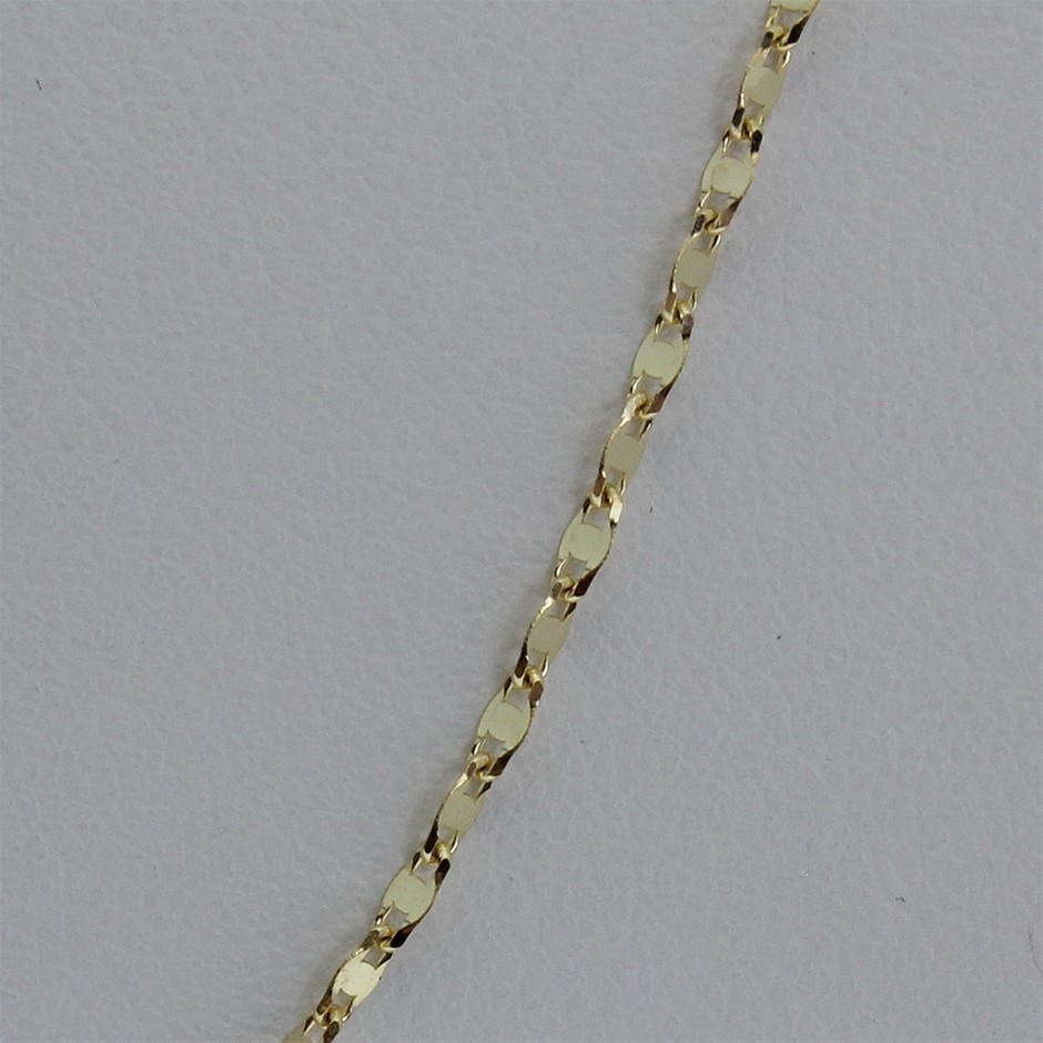 Genuine Italian 9 Karat yellow Gold 50 cm chain necklace  (FPDBC-040)