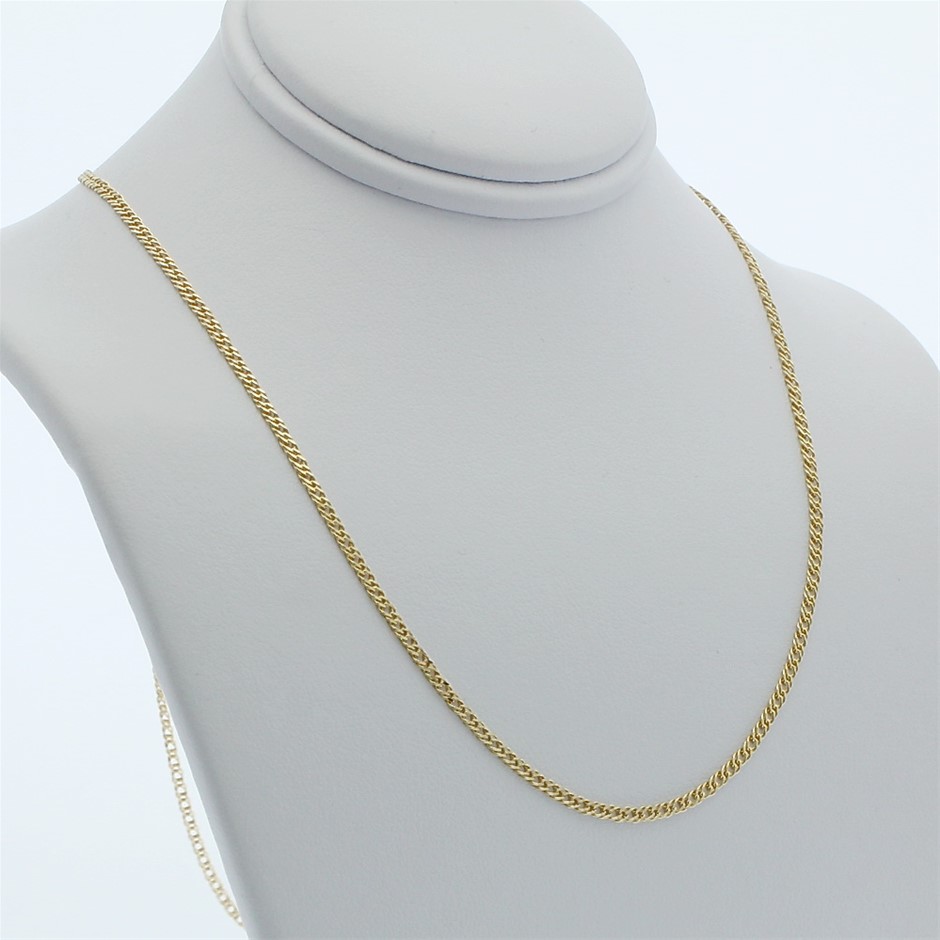 Genuine Italian 9 Karat yellow Gold 80 cm chain necklace(GR2D-030)