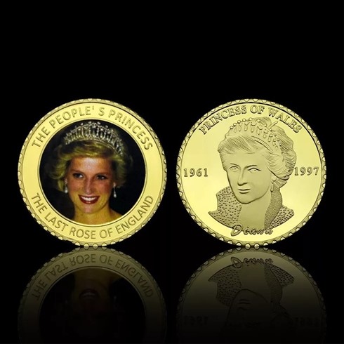 1961-1997 Years Princess of Wales GOLD Coin Diana Commemorative Medal