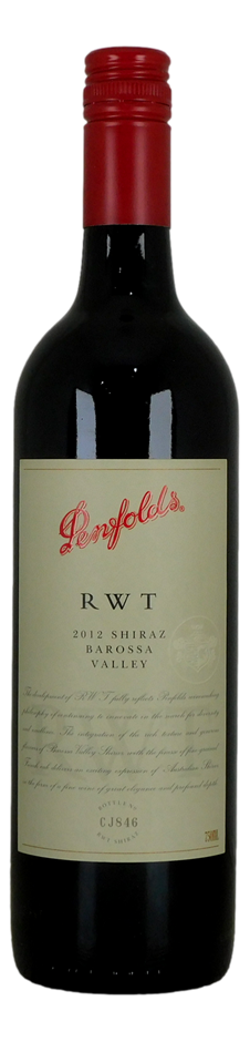 Penfolds RWT Shiraz 2012 Bottle No CJ846 (1x 750mL), Barossa Valley, SA.