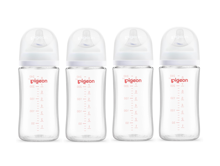 4 x PIGEON Softouch BPP Nursing Bottle Glass 240ML