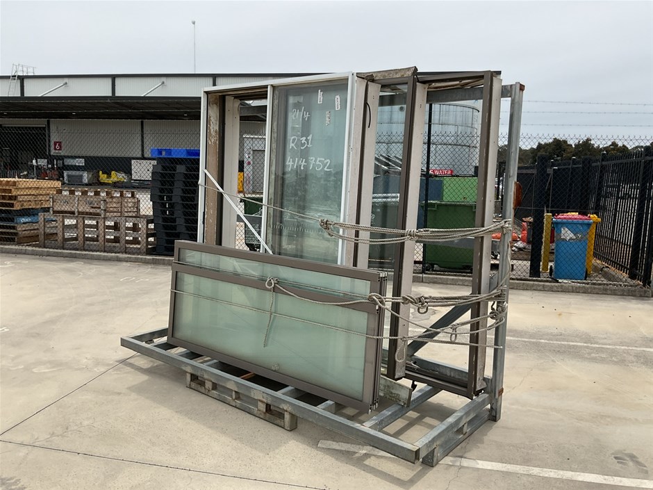 Assorted Alloy Window Frames and Doors x 8