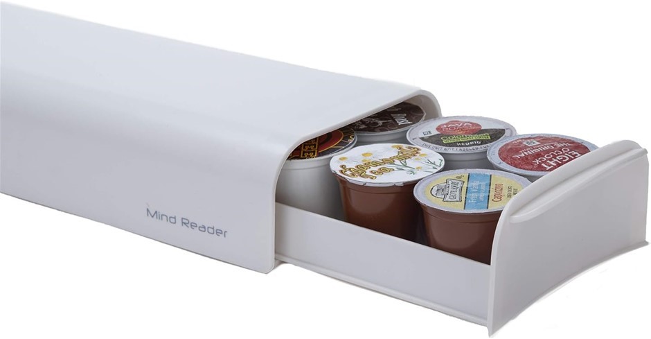 MIND READER Single Serve Coffee Pod Organizer, 12-14 Coffee Pod Capacity, 5