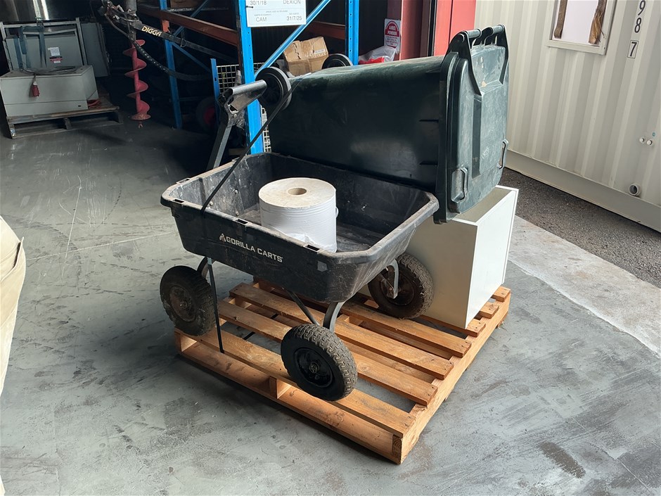 <p>Gorilla Cart, Wheelie Bin & Cupboard</p>