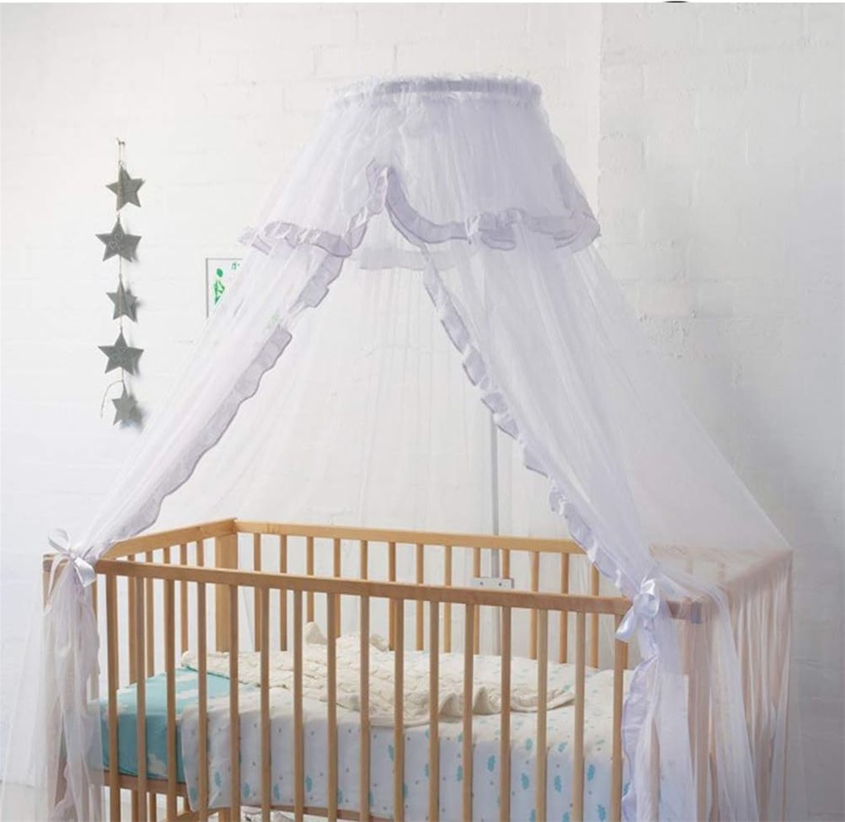 SWEET DREAMS Halo Stand and Net Set, White. NB: Missing Some Accessories.