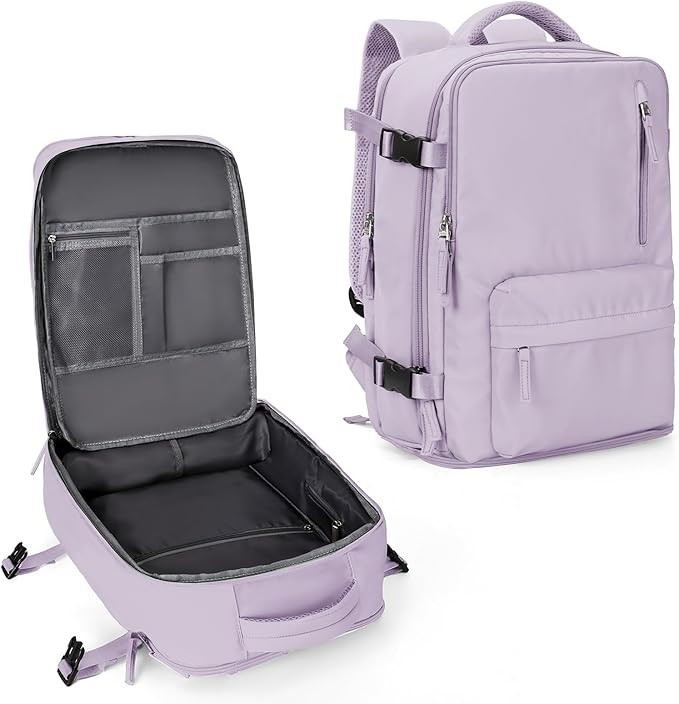WONHOX Large Travel Backpack Waterproof, Lilac
