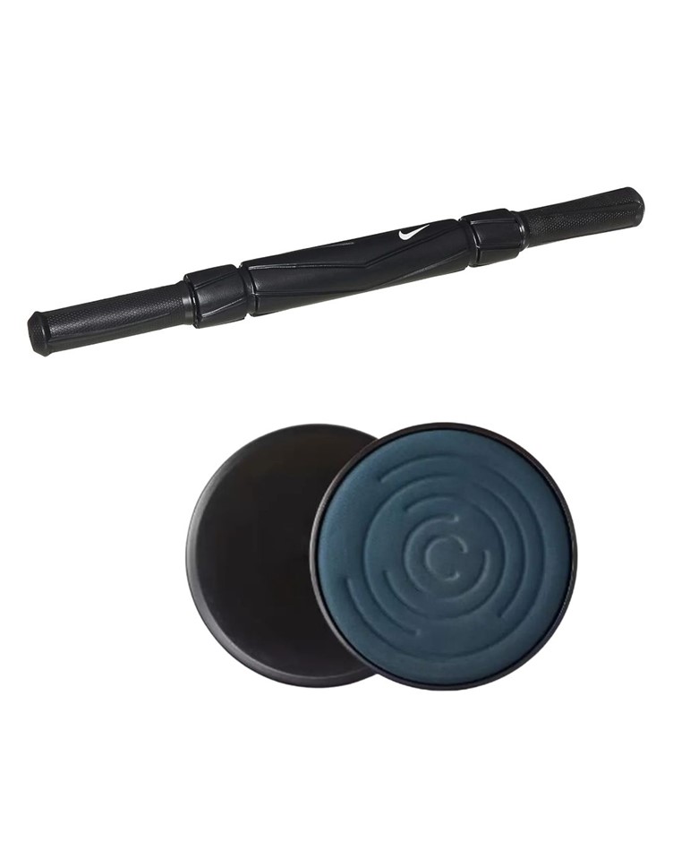 BUNDLE:NIKE Recovery Roller Bar, Black, 51.5 cm + DECATHLON Strength Traini