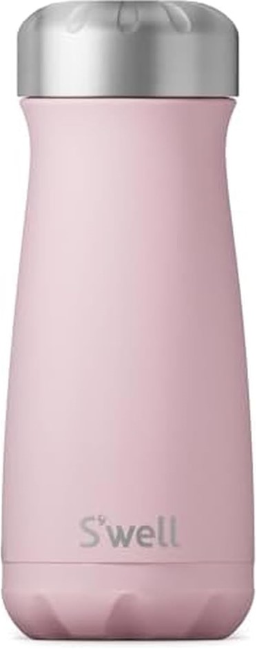 S'WELL Stainless Steel Traveler, 16oz, Pink Topaz, Triple Layered Vacuum In