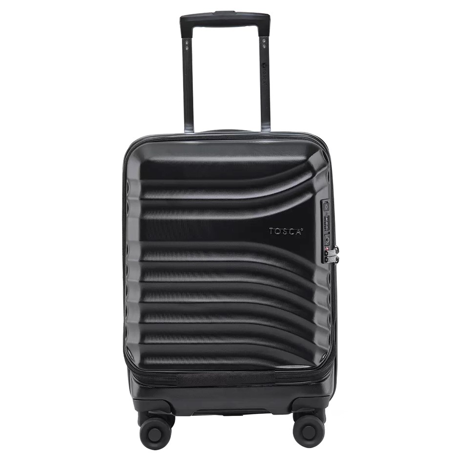 TOSCA Metro Carry On Hardside Luggage Case, Black. NB: Has been used, not i