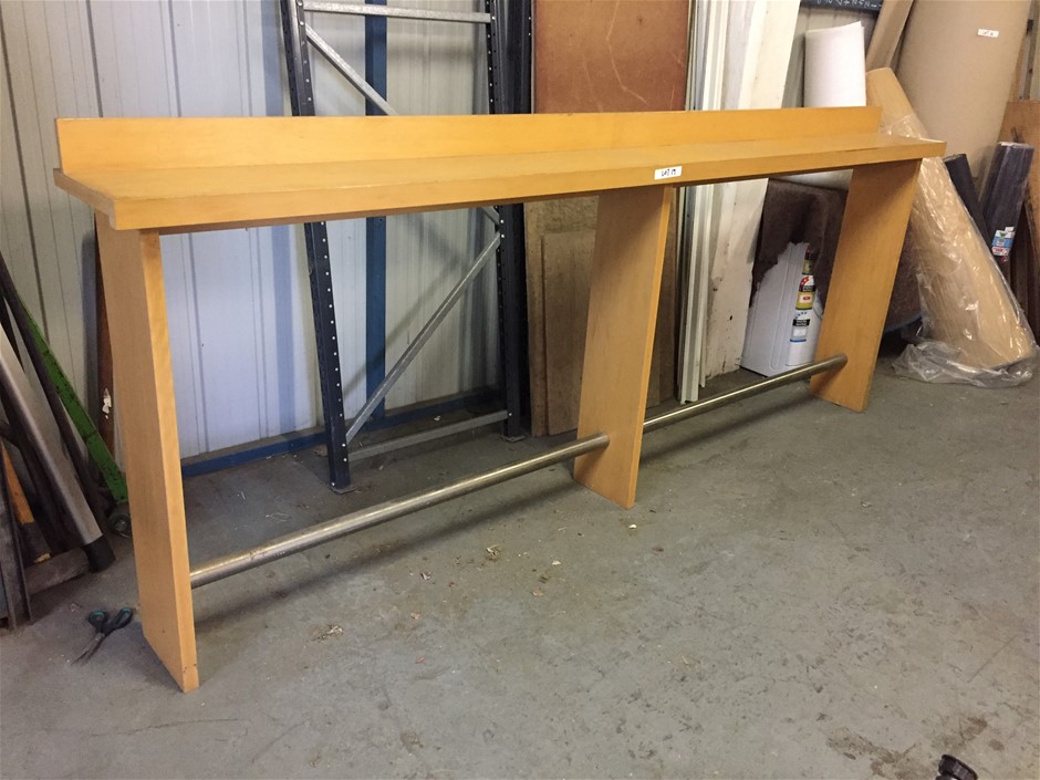 Timber And Metal Bar Bench